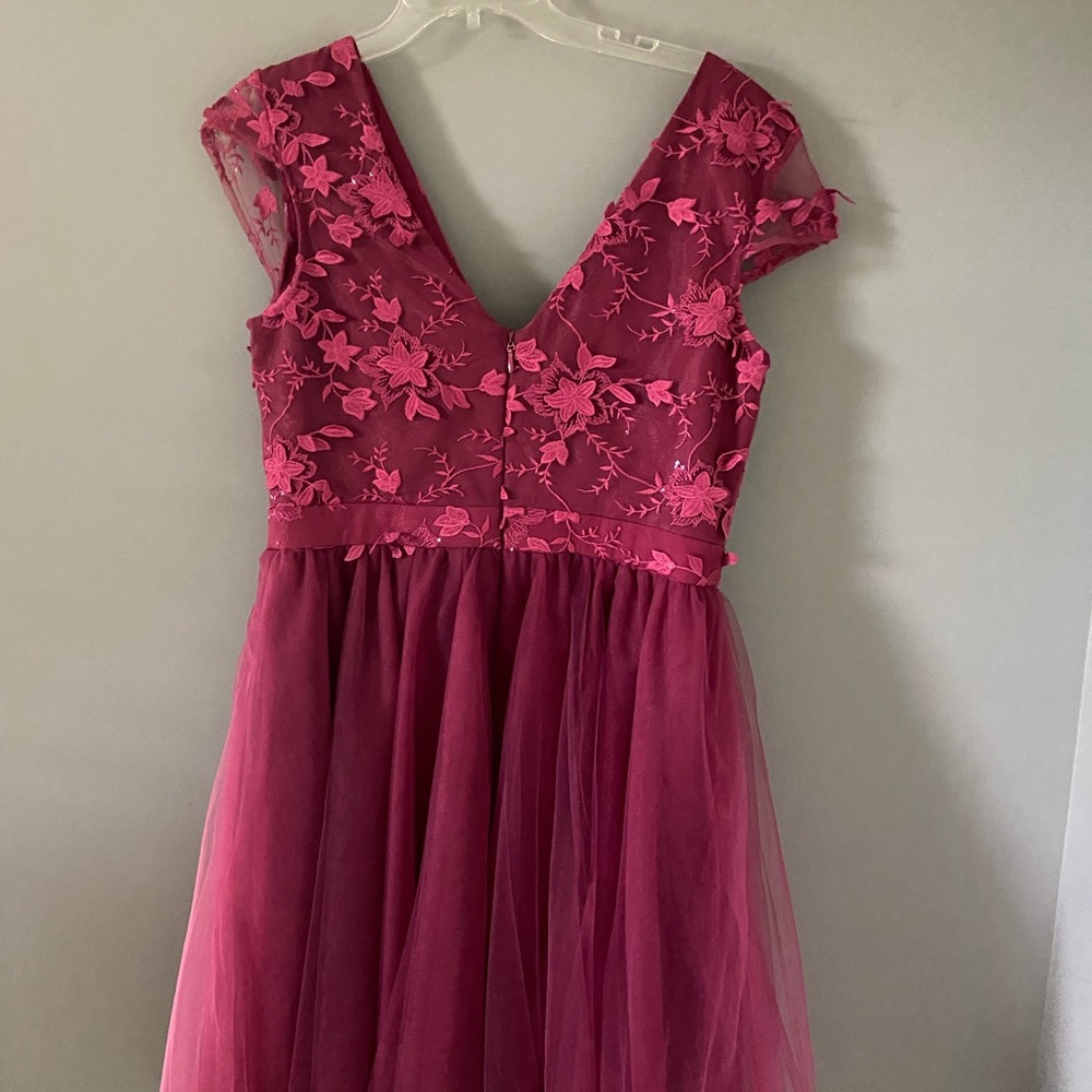 Chi Chi London Raspberry Color Sequins Dress - image 3